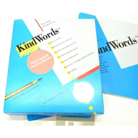 Amiga Kind Words Software 2.0 Word Processor Manual Disks FLOOR SAMPLE Commodore - Picture 3 of 7